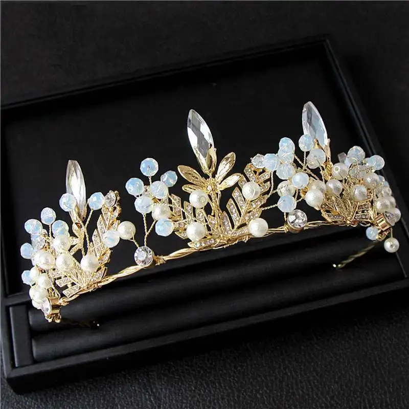

Luxury Brides Dragonfly Headwear Crystal Column Big Tiaras Light Gold Hair Jewelry Wedding Dress Accessories Elegant Glorious