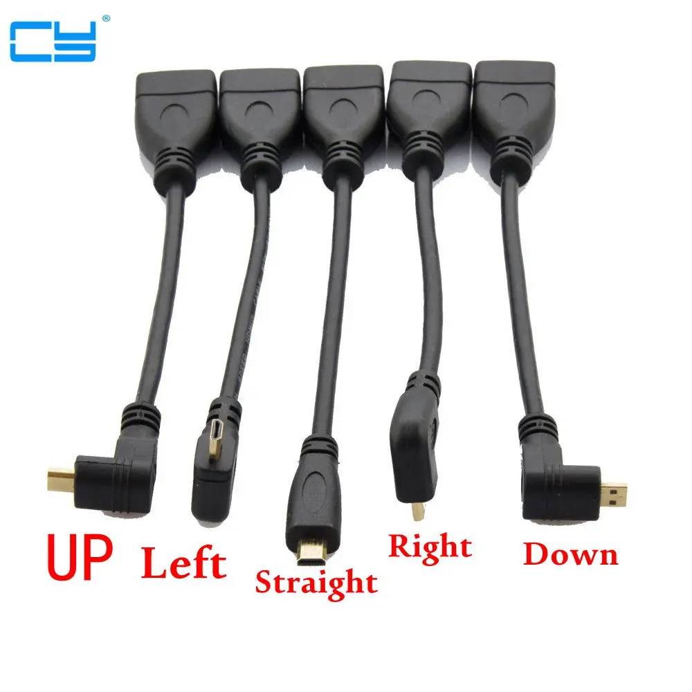 

Up Down Right Left Angled Micro HDMI to HDMI Male to Female adapter connector 10cm for HDTV Type D hdmi micro hdmi cable angle