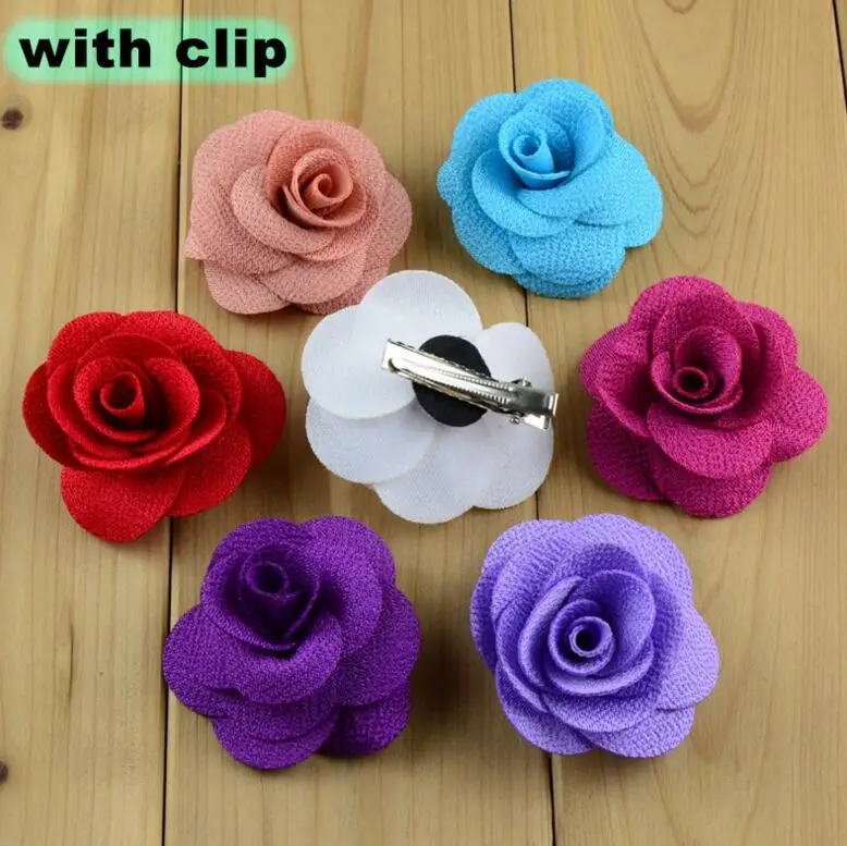 Baby Girls Hair Clips Rose Flower Hairclip Children Flower Hairpins