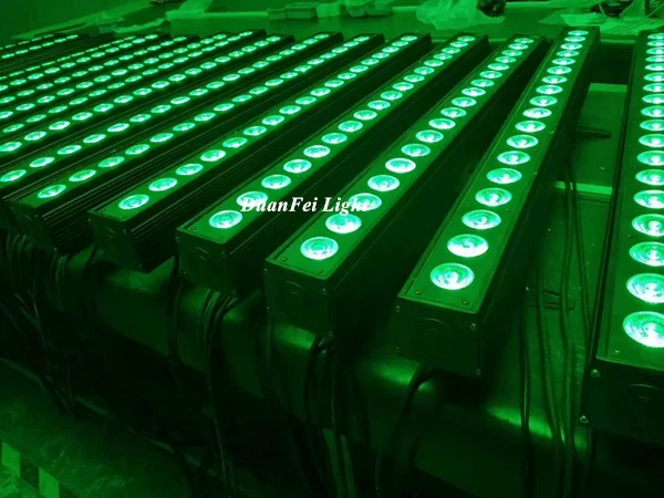 16 шт. цветные длинные огни бар мыть сцену dmx rgbwa УФ настенная шайба led 18x18 Вт DJ свет