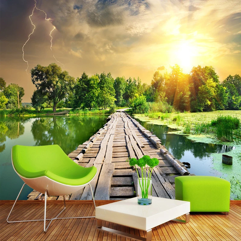 Custom Any Size Murals Photo Wallpaper Roll 3D Nature Landscape Living Room Bedroom TV Sofa 