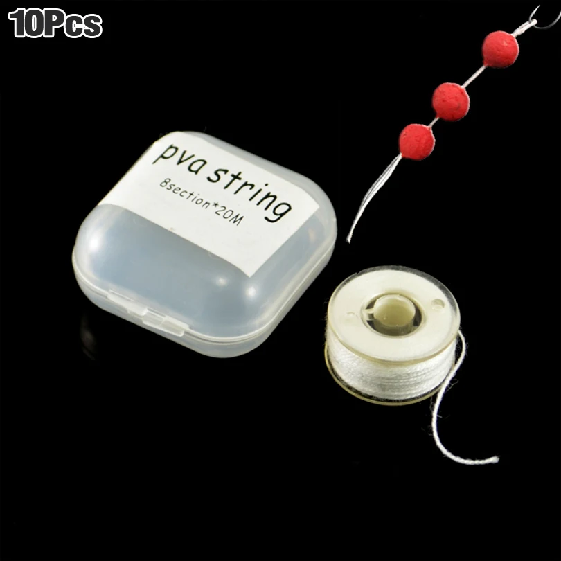 MNFT 10 шт. 20 м Катушка струна PVA линия для ловли карпа Boillie Baiting Hair Rig хорошее качество