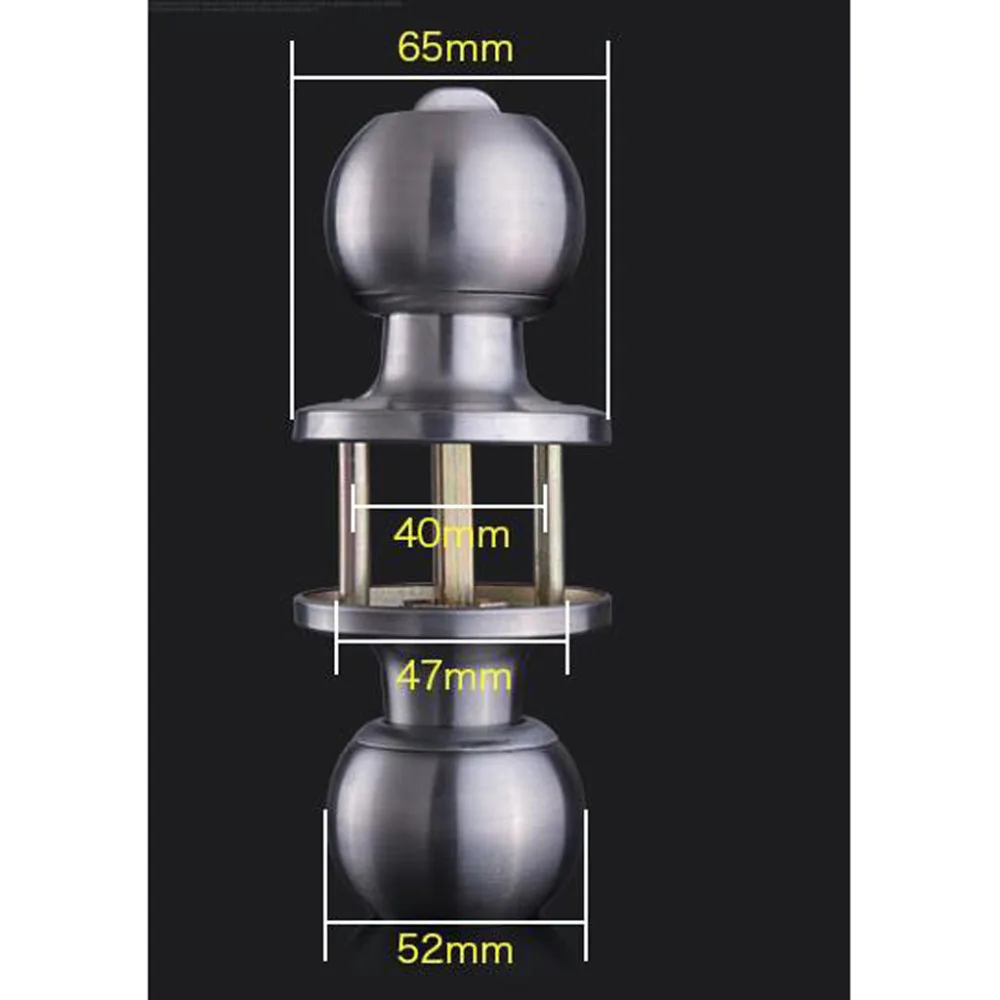 Набор круглых дверных ручек из нержавеющей стали, Внутренний замок, вход с ключом