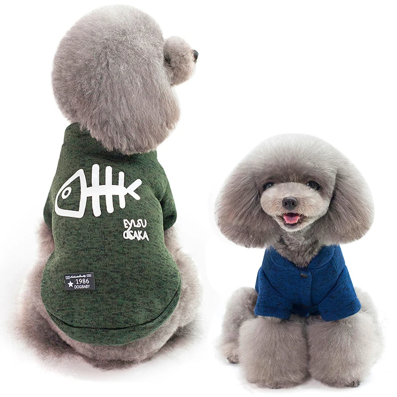 

Fashion Pet Sweater Dog Clothes YP Fishbone Pattern Wool Sweater Dog Coat Warm Autumn And Winter For Puppy S-XXL