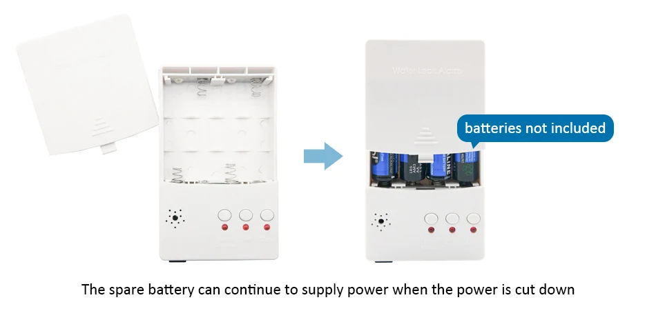 Батарея резервный детектор утечки воды аварийный блок управления для системы обнаружения утечки воды WZ807