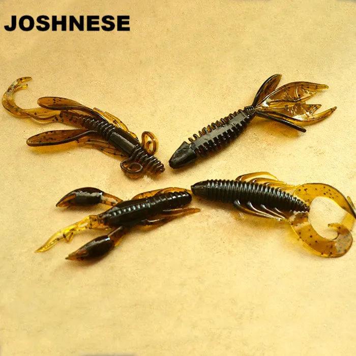 

Artificial Fishing Lure Soft Shrimp Worm Bait Silicon Wobbler Attractive Fishing Tackle For Simulation Maggots Lures 4pcs