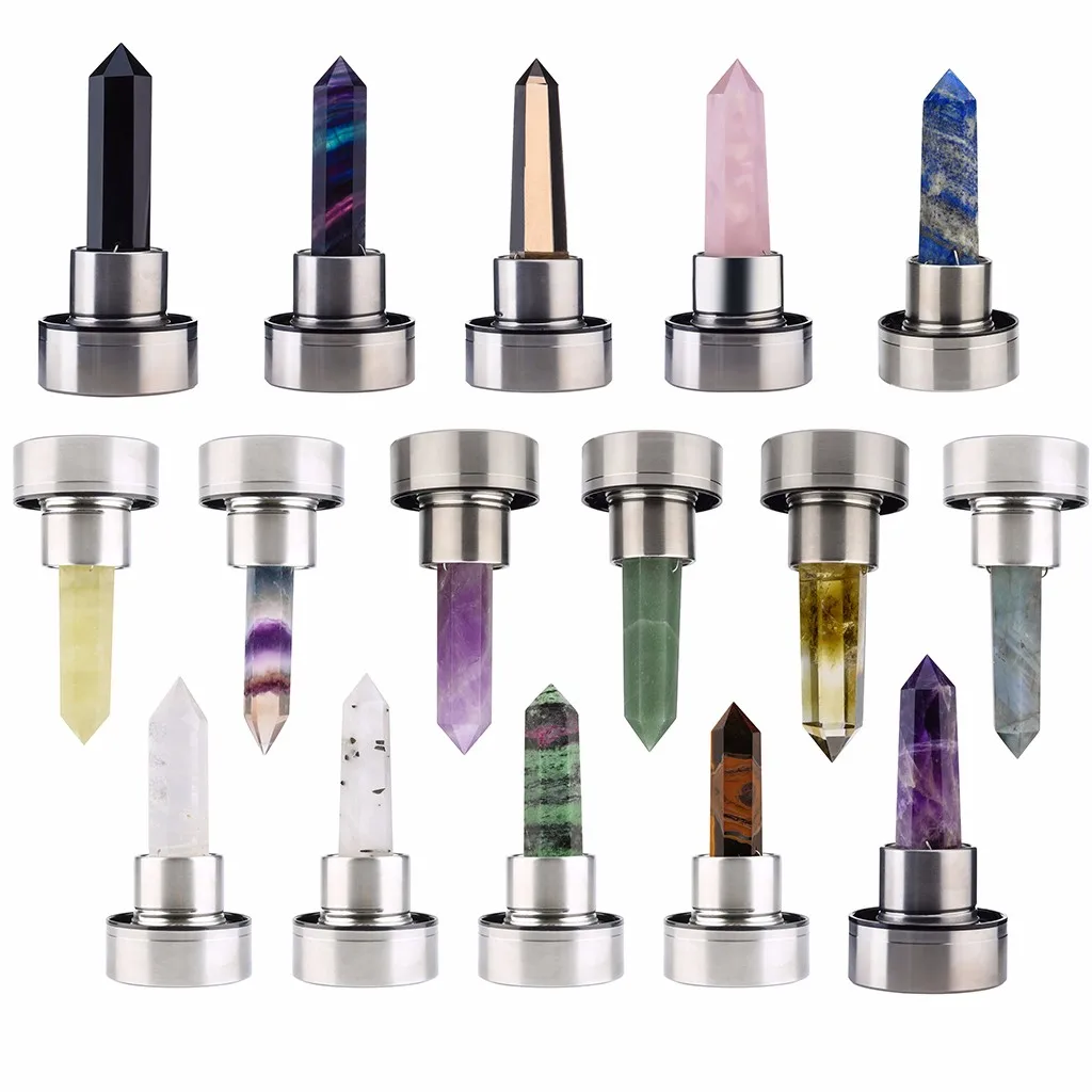

hot Drop Shipping Natural Crystal Point Healing Obelisk Wand Elixir Quartz Crystal Water Bottle Tools Gemstone Gift Travel cup