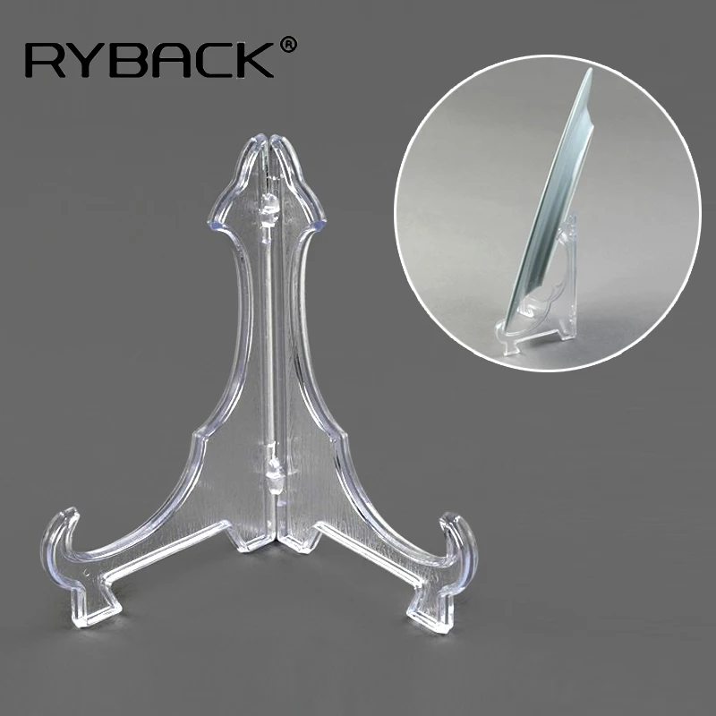 Buy 9pcs Set Clear Black Acrylic Plate Display 120mm