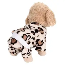 Трансер собачья одежда собаки рубашка милый костюм собаки Очаровательная мягкая одежда для нового года вечерние леопардовые 4,4