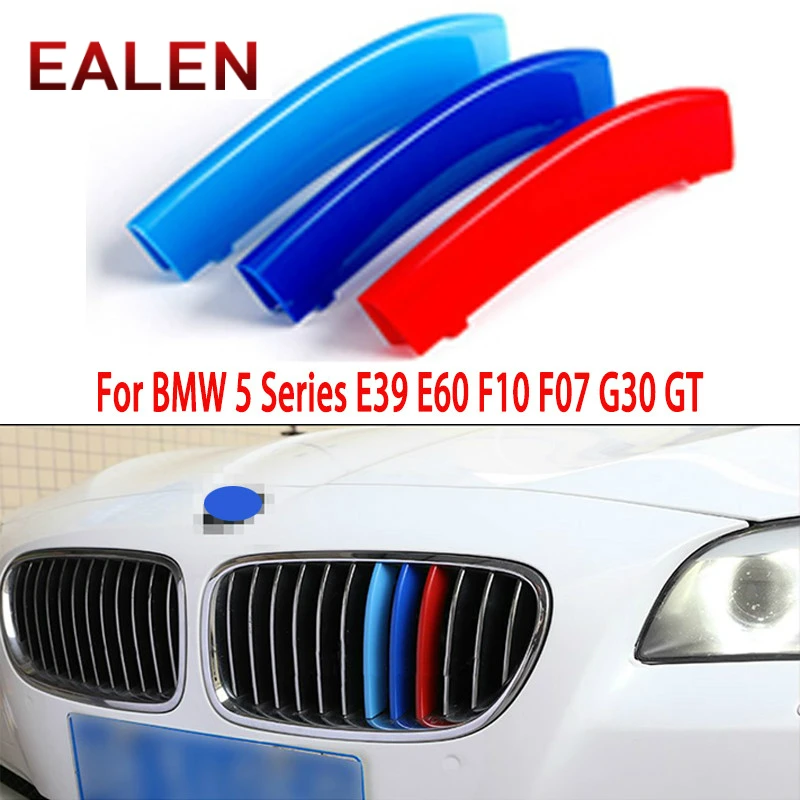 Auto Car Front Racing Grille Stickers For BMW F10 G30 E60 E39 F07 2018 5 Series GT Accessories Motosport M Performance color | Автомобили