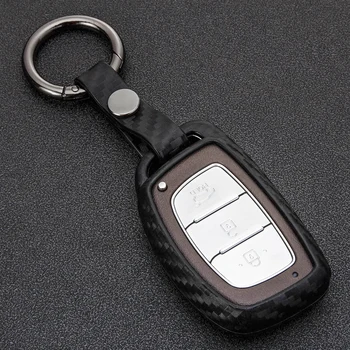 

Carbon Fiber Pattern Car Key Cover Case For Hyundai Elantra Tucson Mistra Verna Sonata ix25 ix35 i10 i20 i30 i40 hb20 Santa Fe