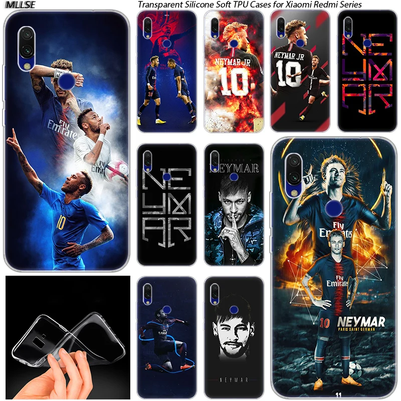 

Hot Football player Neymar JR Soft Silicone Case for Xiaomi Redmi 7 GO S2 4X 4A 5 5A 5Plus 6 6A 6Pro Note 4 4X 5 6 7 Pro Cover