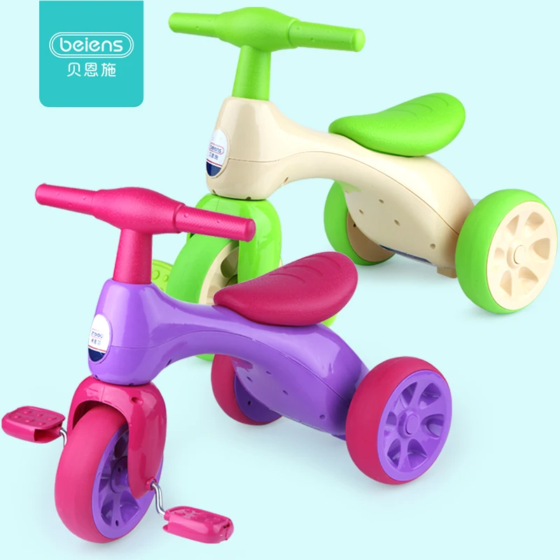 

Beiens Baby Balance Bike Three Wheel Foot Pedal Tricycle Bike Ride On Toys 18-36 Months Kids Learning Walk Scooter Children Bes