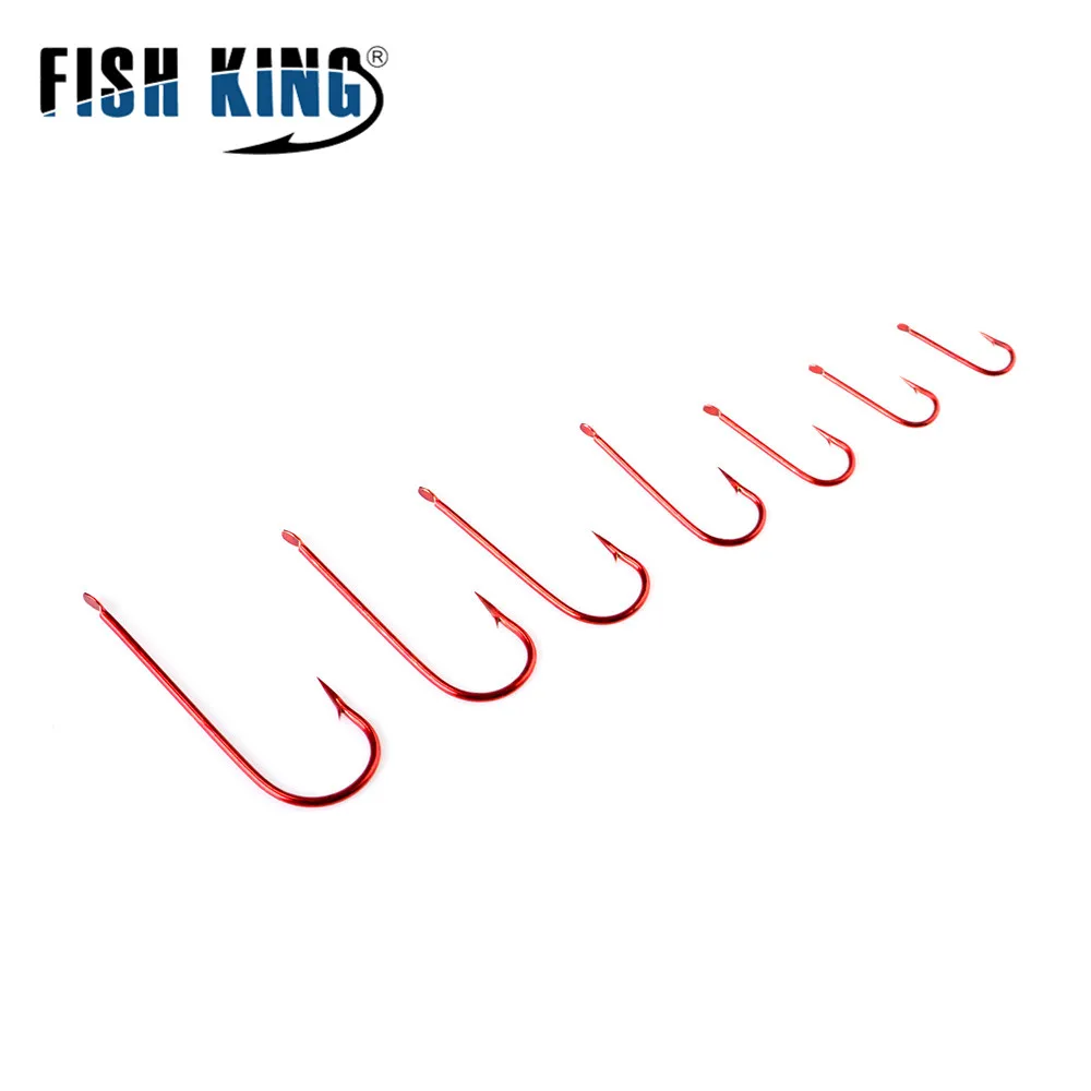 FISHKING50145Carbon الصلب الصيد السنانير تهزهز رئيس الشائكة خطاف الحجم #6-#16 الكارب معدات الصيد خطاف الصيد مع مجموعة عيون Pesca