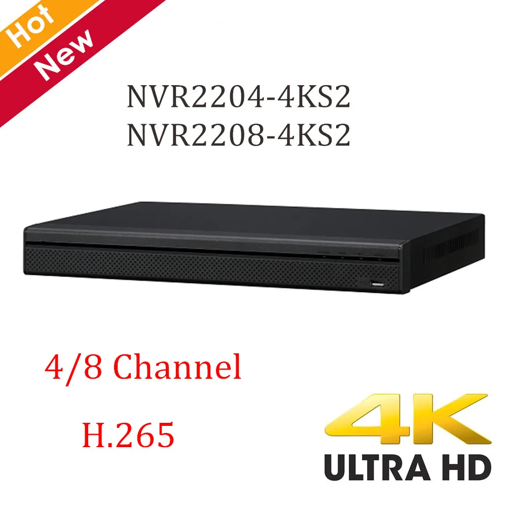 4K DH NVR 4ch 8ch NVR2204-4KS2 NVR2208-4KS2 H.265 Network Video Recorder Up to 8Mp resolution preview playback DC12V | Безопасность и