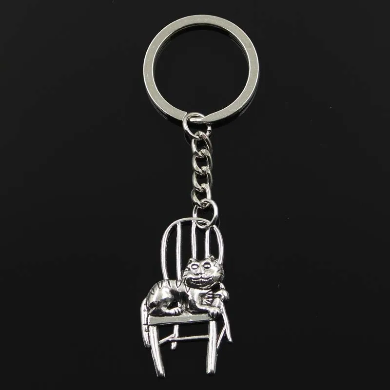 Fashion lazy cat lying in chair 40*23mm Pendant 30mm Key Ring Metal Chain Silver Men Car Gift Souvenirs Keychain Dropshipping Fashion lazy cat lying in chair 40*23mm Pendant 30mm Key Ring Metal Chain Silver Men Car Gift Souvenirs Keychain Dropshipping