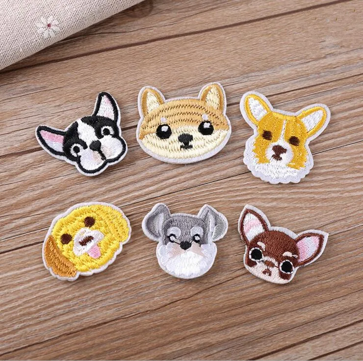 6pcs/lot Mix styles cartoon animal Patches Embroidered Sewing Appliques