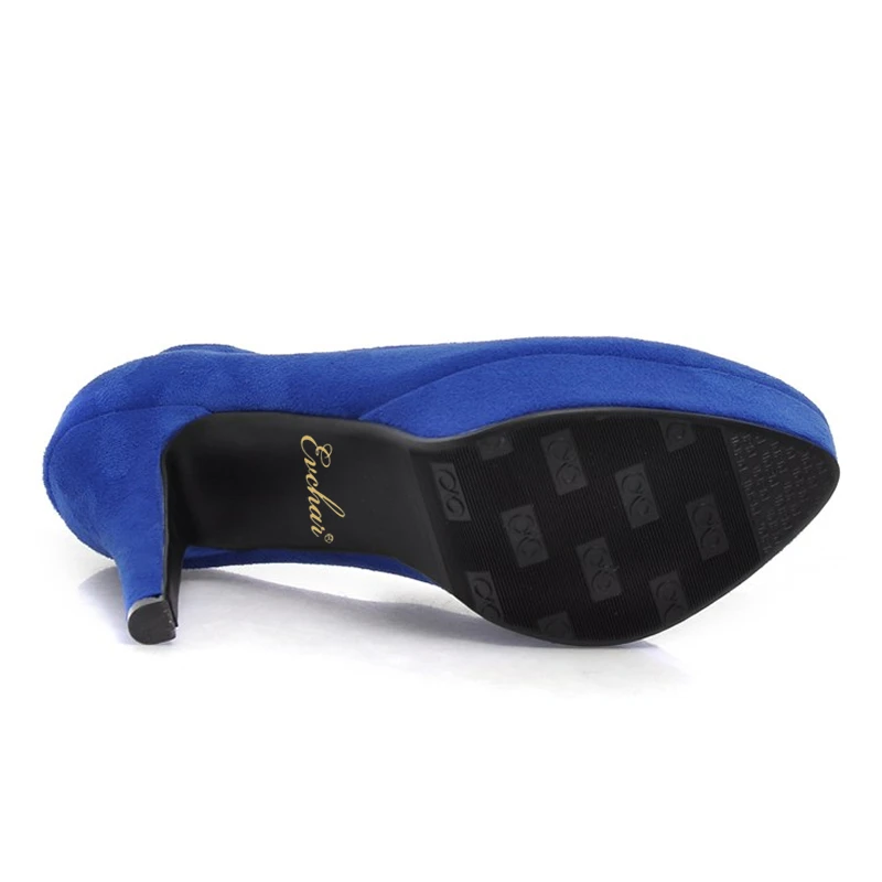 Bombas Nobuck Tamaño Talón Black Manera Mujer 32 715 Cuero Mns 715 Slip 43 Fiesta Nueva red De 715 Plataforma blue Punta Estrecha Del Tacones on La Zapatos Pu Sexy Fino XqH7RT
