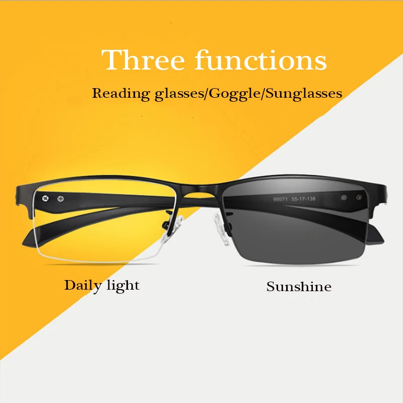 Progressive multifocal Photochromic reading glasses men smart zoom TR90 reading glasses women far near sight anti-blue Walking and Driving presbyopic glasses