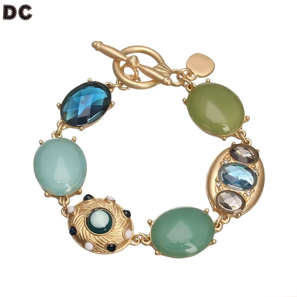 DC fashion проложить Gem смолы очарование Браслеты OT пряжки регулируемые цепи для Для