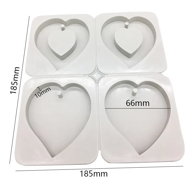 Fragrant gypsum wax tablet DIY Car Pendant Mold Silicone Clay Heart Plaster Plate Mould