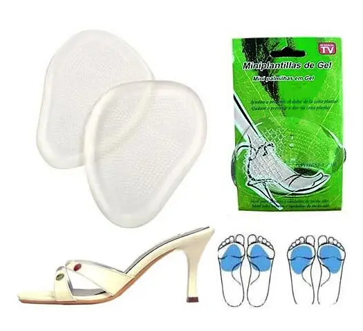 1 Pair Heel Insoles Shoe Accessories Inserts Shoes Massage Cushion Silicone Gel Inserts Pads Massager Protetor De Calcanhar