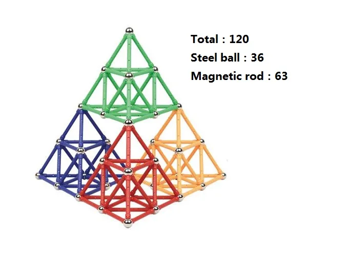 99-250 шт. детские игрушки-головоломки с магнитом, магнитные строительные блоки и длинные стержни