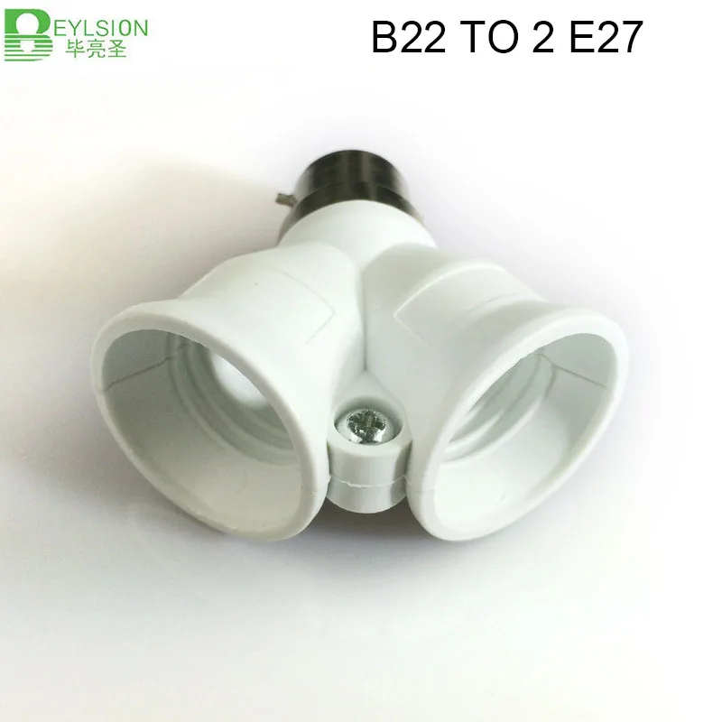 BEYLSION огнезащитного PBT цоколь держатель B22 2 E27 разъем лампы светодиодный свет лампа держатель адаптер конвертер AC100-265V1