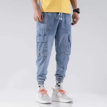

2019 Men Stylish Jeans Pants Biker Big Size Slim Straight Frayed Denim Trousers New Fashion Loose Jeans Men Clothes