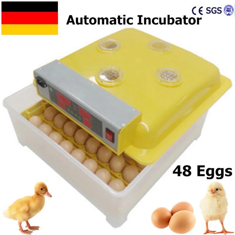 

48 Eggs Incubator Chicken Duck Poultry mini home use Incubator Poultry Eggs Poultry Incubation Equipment