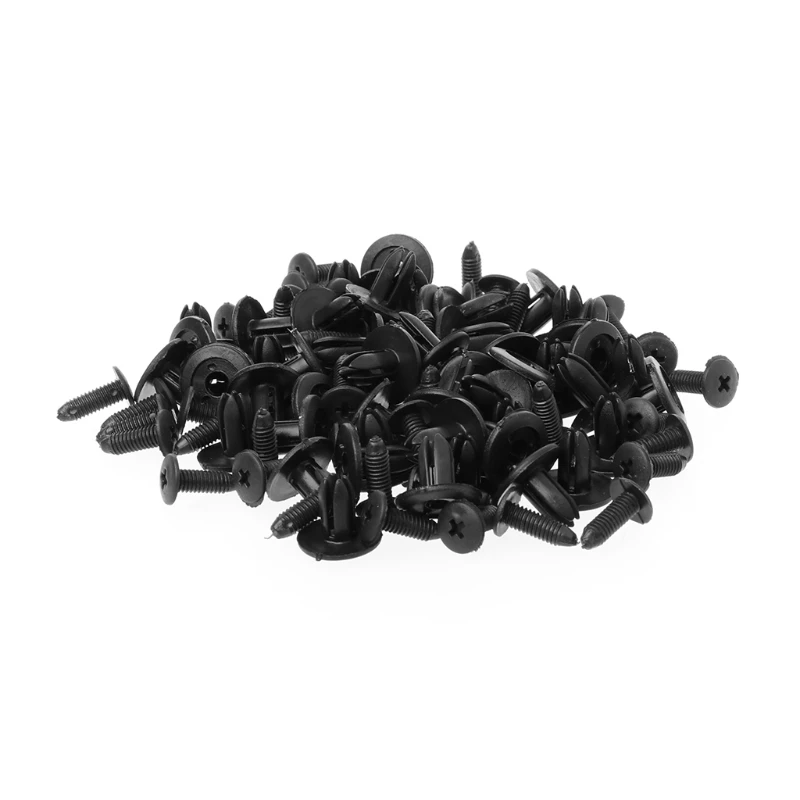 

New 50 Pcs Car 6mm Bumper Hood Fender Splash Guard Retainer Clip Fastener For Toyota