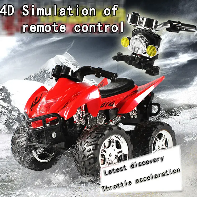 2016 4D font b RC b font Remote Control Motorcycle Electronic Toy Cars Rechargeable Drift Dumpers