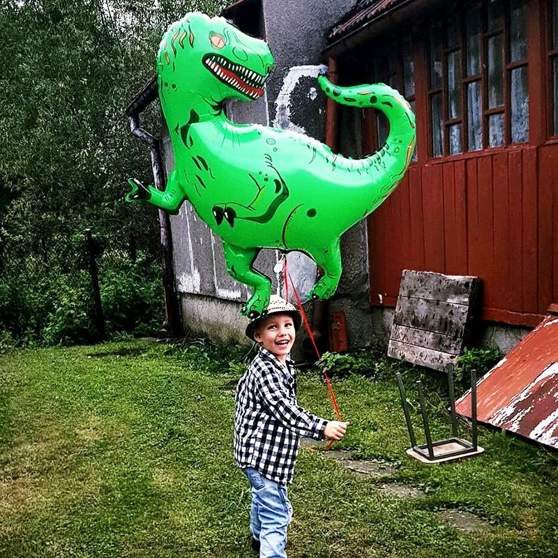 Динозавр день рождения динозавр фольга конфетти для воздушного шара латексные шары динозавр воздушный шарик Globos дети животные джунгли вечерние украшения