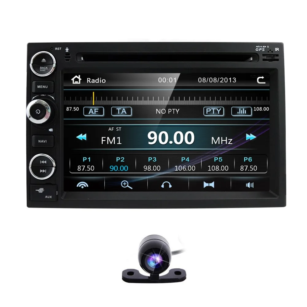 

Hizpo Autoradio 2 din Tape Recorder multimedia FOR Ford Focus Edge Mustang Escape Fusion Freestyle MirroLink USB RDS Navigation