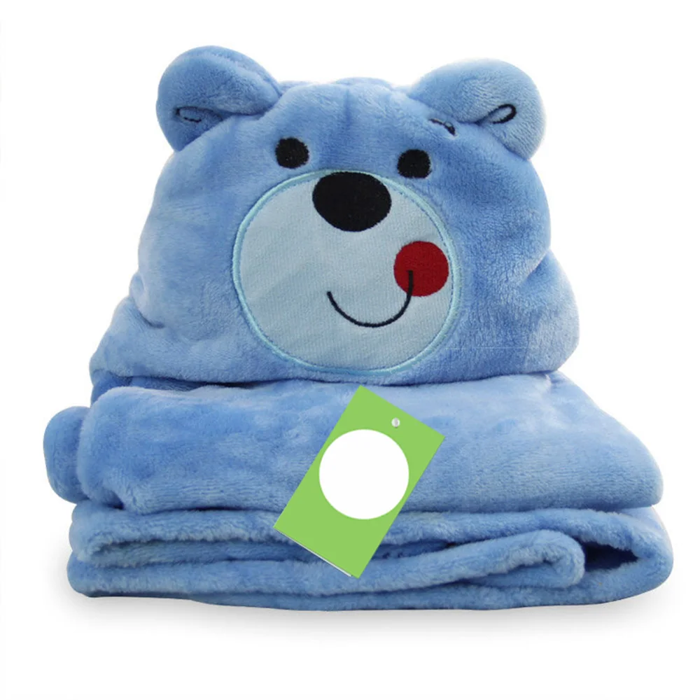 Милое детское банное полотенце с животными, детские полотенца с капюшоном, мягкий и удобный банный халат для новорожденных, пляжное полотенце с капюшоном - Цвет: PJ3589F