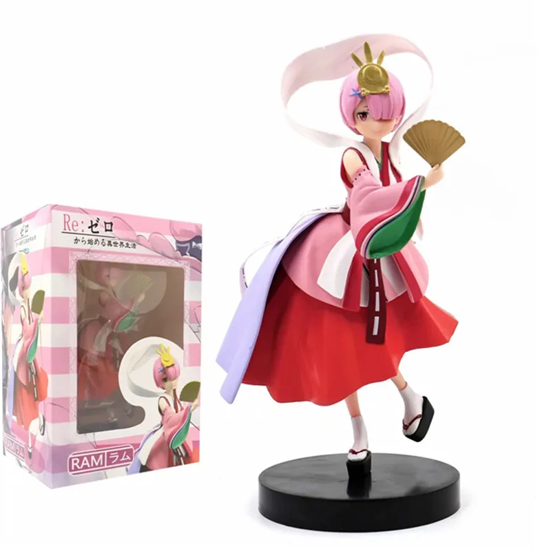 

Anime Girl Re:zero Ram Figure Retro Kimono Ver. Standing Posture Dolls PVC 1/6 Action Figures Collectible Model Toy BOX D384