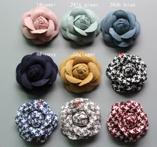 2017 New DIY hand made camellia flowers for hair wear accessories high quality Artificial flower for garment accessories 30pcs artificial hand made flowers