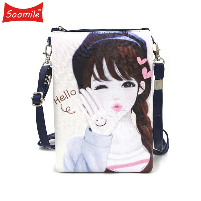 

Soomile 2020 New Cute girl Cartoon Mini shoulder Bags Young crossbody bag for Children Kids