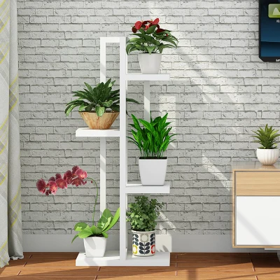 

Living room balcony pergola shelf & standing flowerpot rack