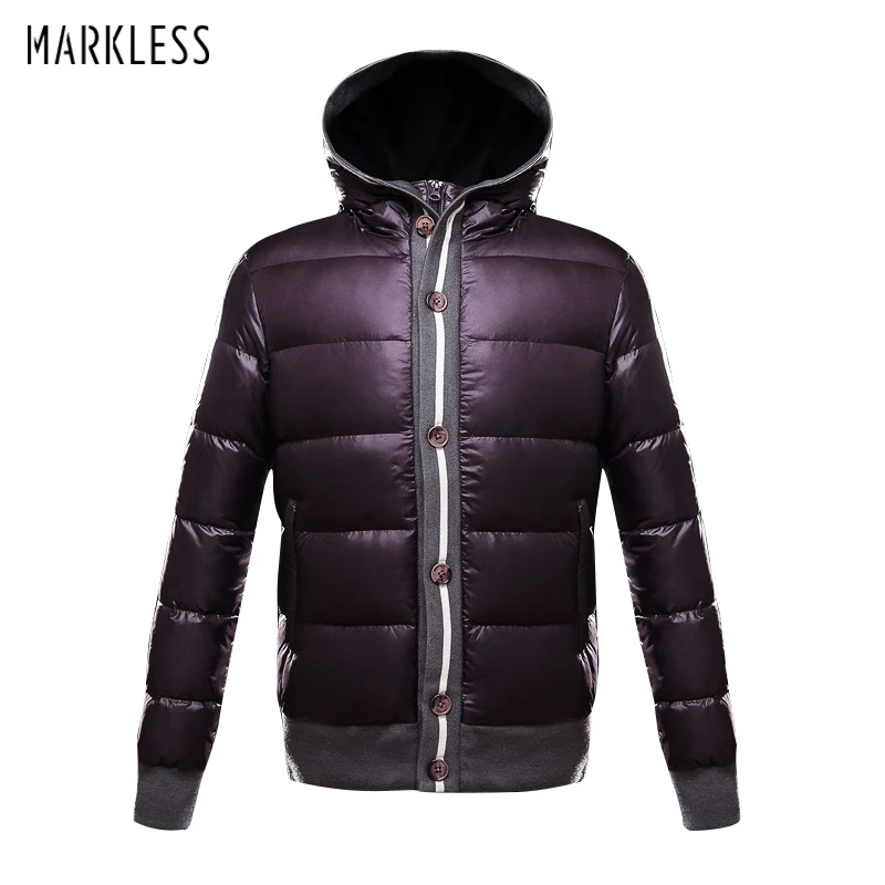 

Markless Winter Down Jackets Men 2018 Winter 90% White Duck Down Jacket Men Thick Warm Hooded Downs & Parkas doudoune homme