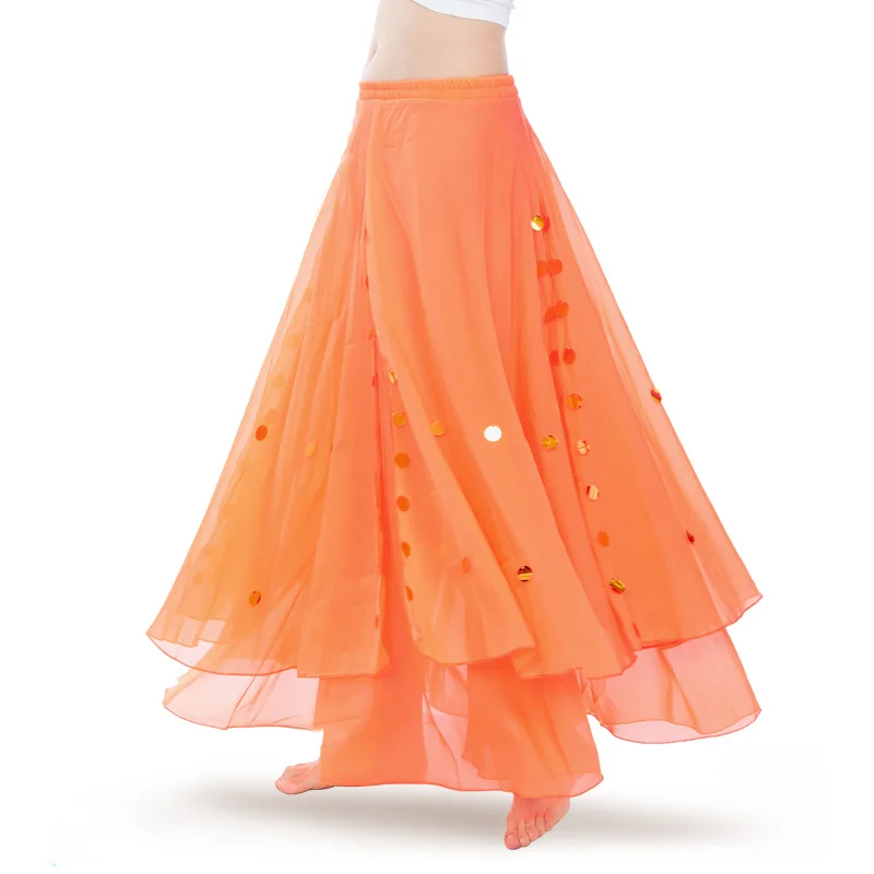 Горячая Распродажа дизайн Топ класс bellydancing юбка юбки для танца живота обёрточная юбка для танца живота или выступления-6003 - Цвет: Orange