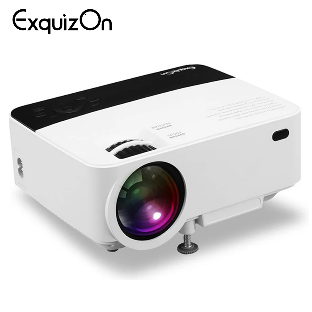 

Exquizon T5 HD 1080P projector 1920*1080 Resolution Multi-screen Interaction For Phone Home Cinema 1800 lumen LCD Projector HDMI