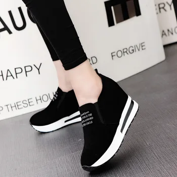 

2019 Spring Autumn Women Casual Shoes Comfortable Platform Shoes womens height increase shoes hidden wedge #XTN