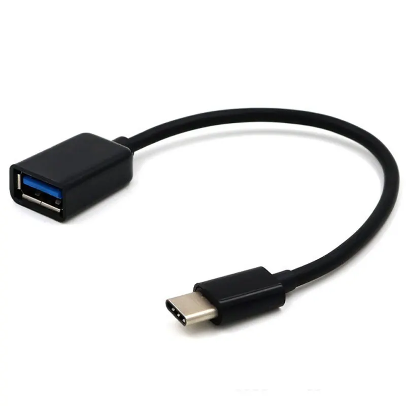 Usb type-C 3,1 Мужской к USB 2,0 Женский OTG кабель конвертер адаптер для samsung S8 Plus huawei P9 Plus Xiaomi Mi5C Mi5 OnePlus 3 - Цвет: Black