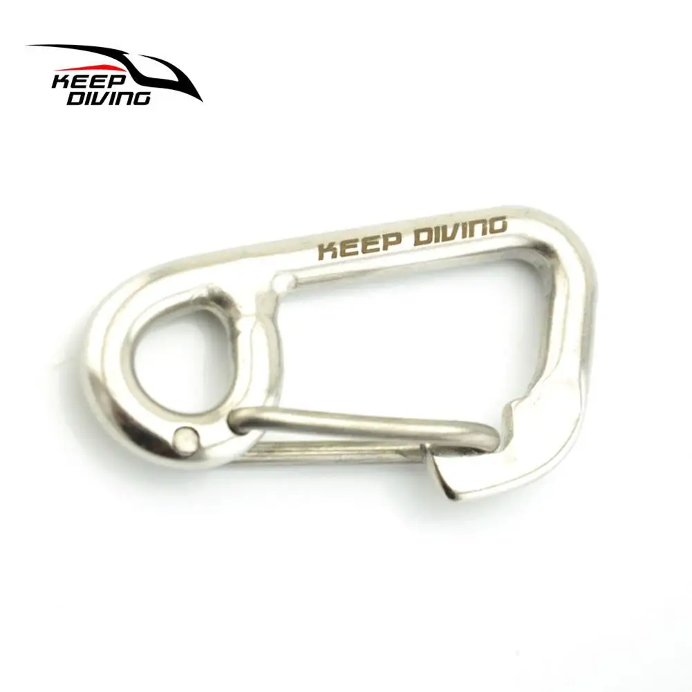 316 Stainless Steel Key Ring Simple Hook Safety Diving Buckle Sport Multi-functional Keychains Accessories | Спорт и развлечения