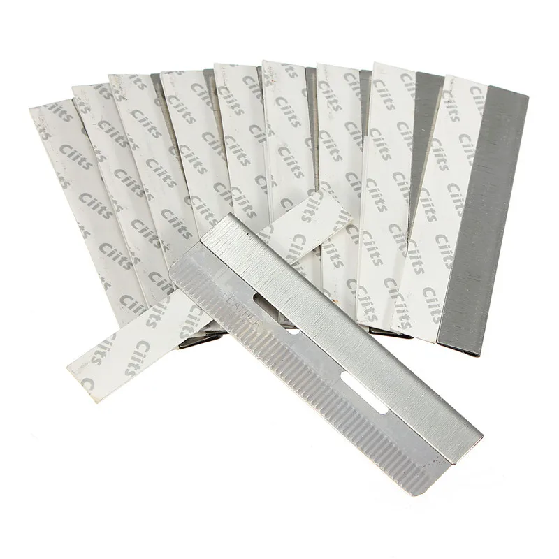 

Luckyfine 10Pcs Stainless Steel Makeup Eyebrow Canes Safe Cosmetic Eyebrow Razor Single Edge Blades Make Up Tools