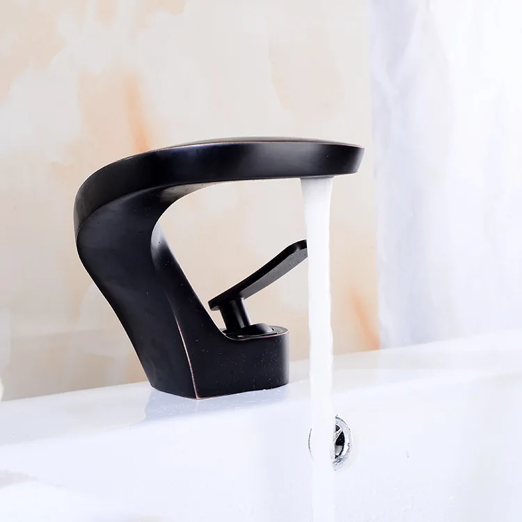 

The snake black ancient OEB wiredrawing plated luo basin faucet