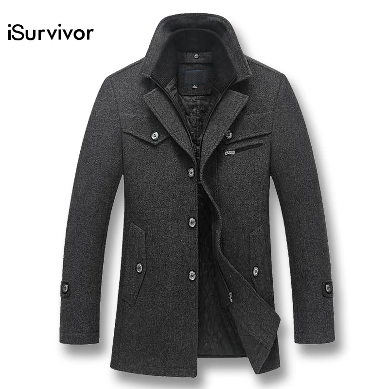 ISurvivor 2021 мужские зимние толстые куртки пальто Jaqueta Masculina повседневные Модные