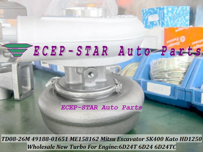 TURBO TD08-26M 49188-01651 49188-01281 ME158162 Turbocharger For Mitsubishi Excavator  SK400 Kato HD1250 Engine 6D24 6D24T (2)