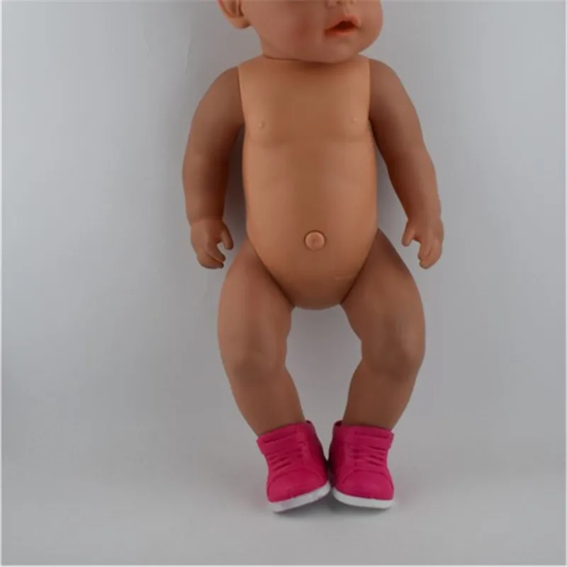 

Pink Plastic Sneaker Fit For 43cm Baby Born Zapf, 17 inch Dolls Shoes